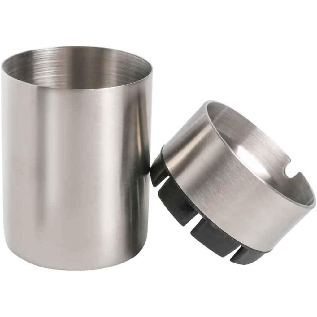 Stainless Steel Car Ashtray Portable Extinguished Cigarette Smokeles Holder