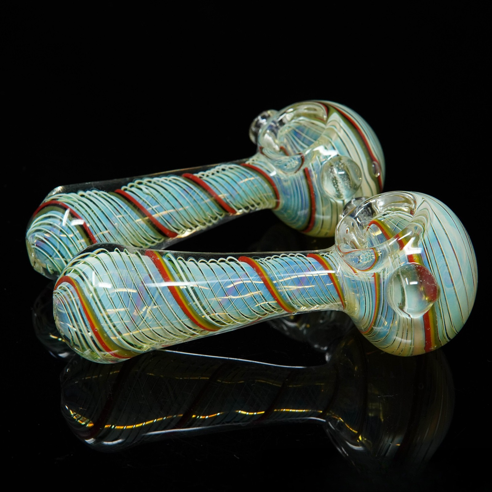 5" Fumed Rasta Vortex Tobacco Smoking Pipe Thick Collectible Pipes.