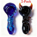 ( Pack of 2 ) 4" Tobacco Smoking Glass Pipe Collectible Handmade Pipes with Box