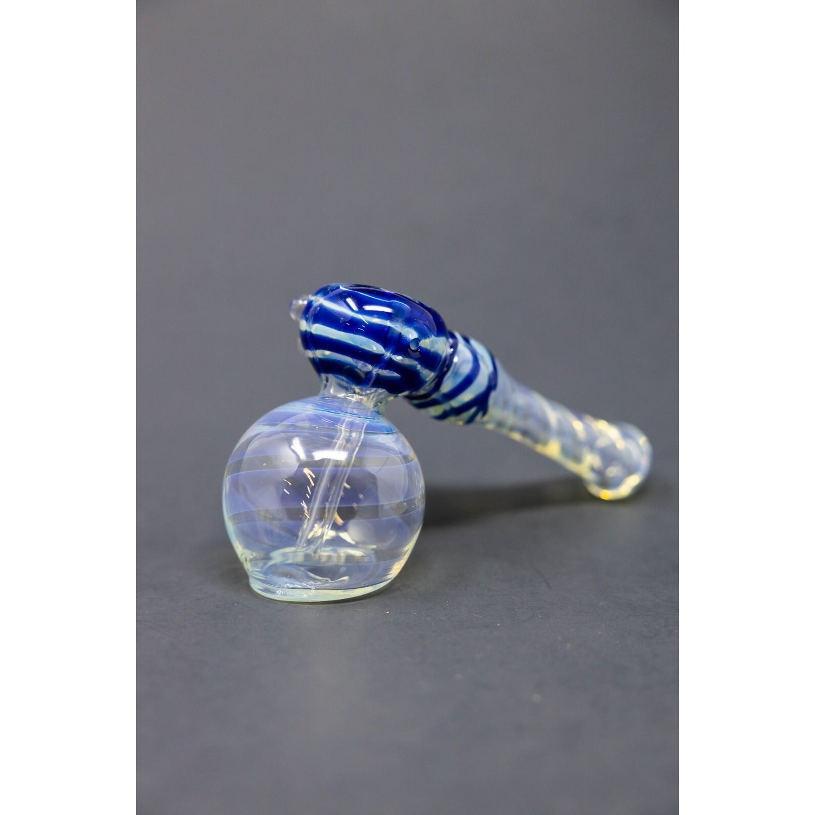 Hookah Water Pipe 7" Blue Fumed Tobacco Hammer Bubbler Bong.