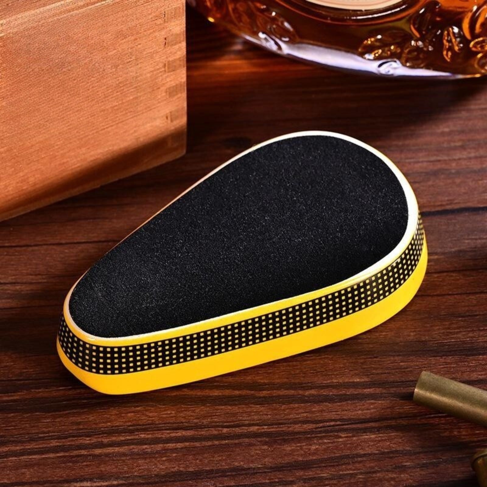 Ceramic Cigar Ashtray Holder Home Ashtray Portable Outdoor One Ash Slot Yellow