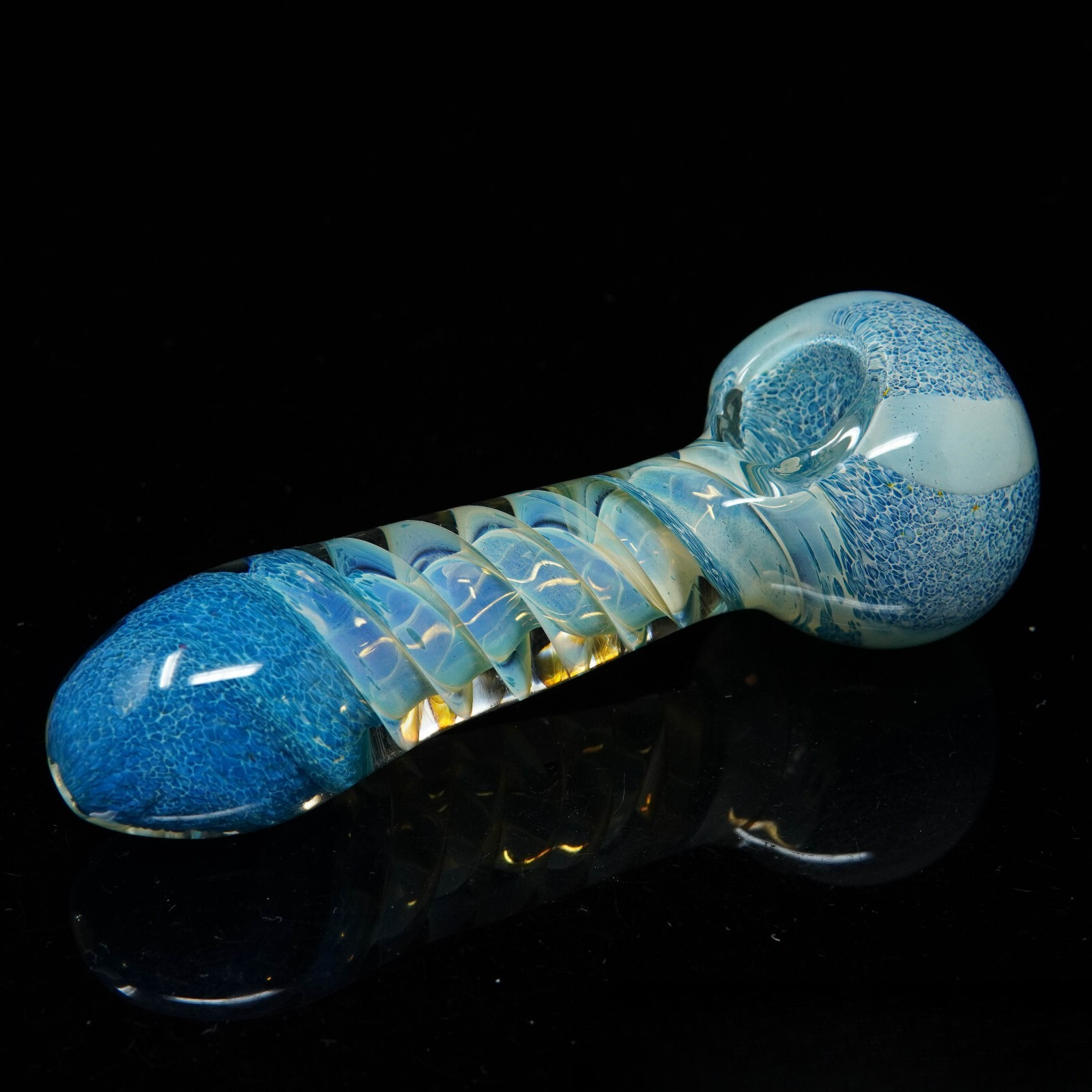 5" Tornado Vortex Tobacco Smoking Pipe Thick Collectible Glass Pipes.