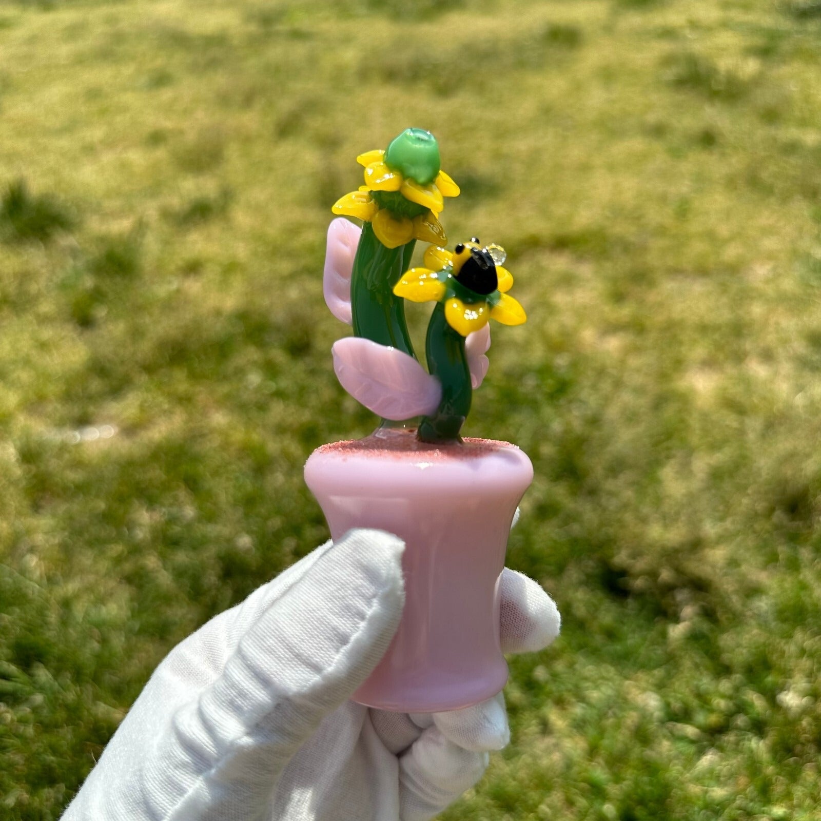 The Flowerpot Glass Pipe Smoking Bowl Hand Spoon Pipe Tobacco Smoke Bowl