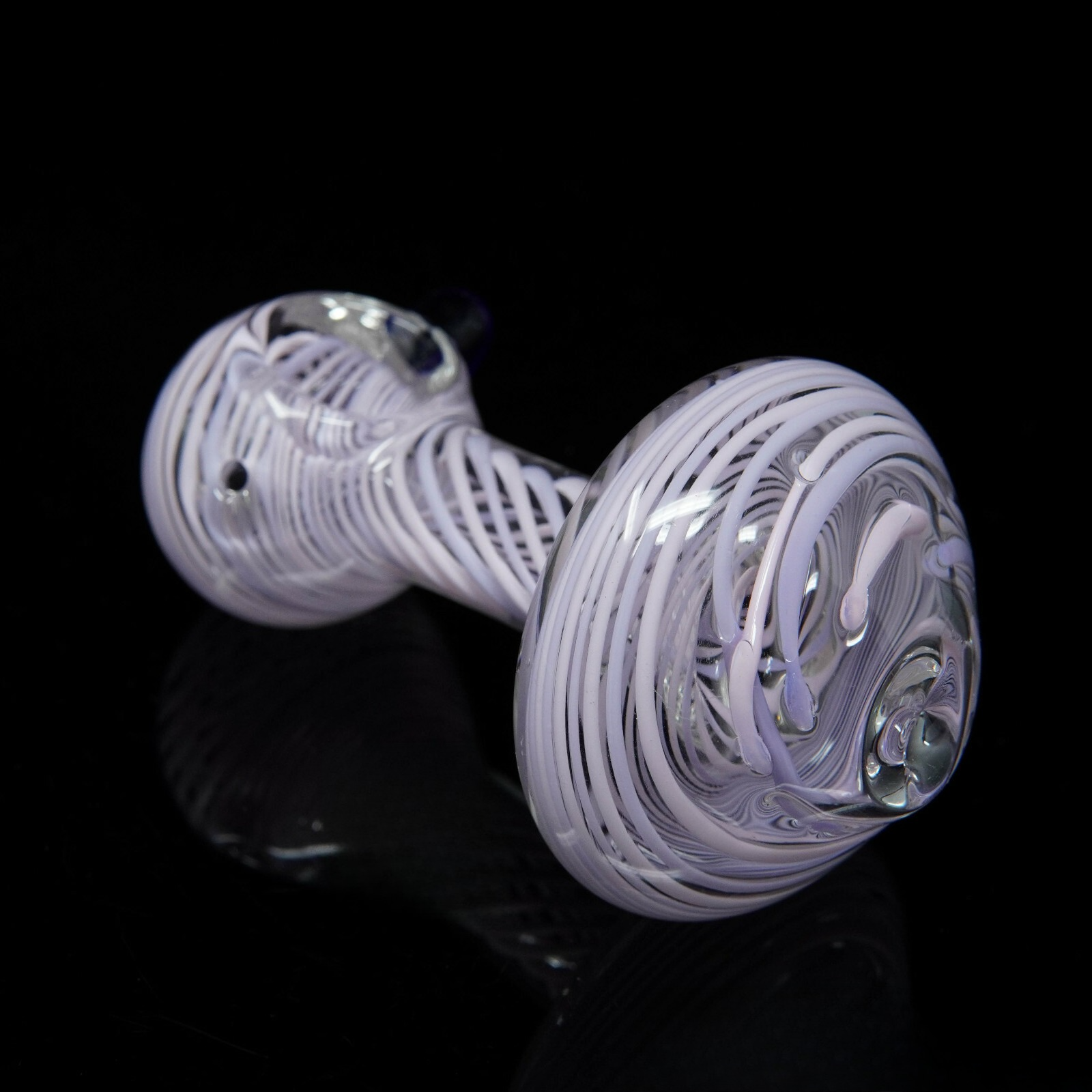 4" Neon Line Mushroom Shape Tobacco Smoking Pipe Thick Collectible Pipes.