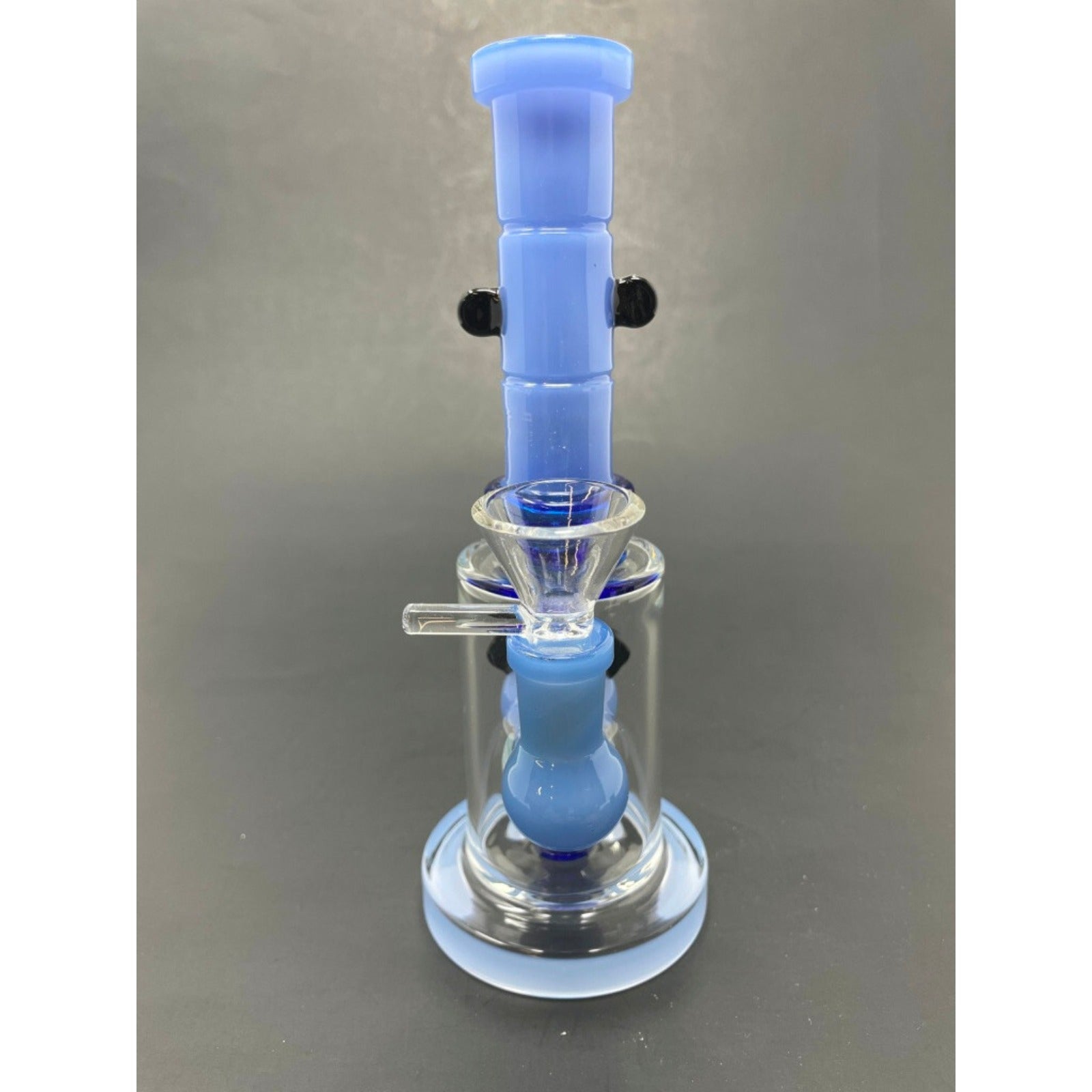 Hookah Water Pipe Glass 8" Milky Blue Panda Percolator Glass Tobacco Bong