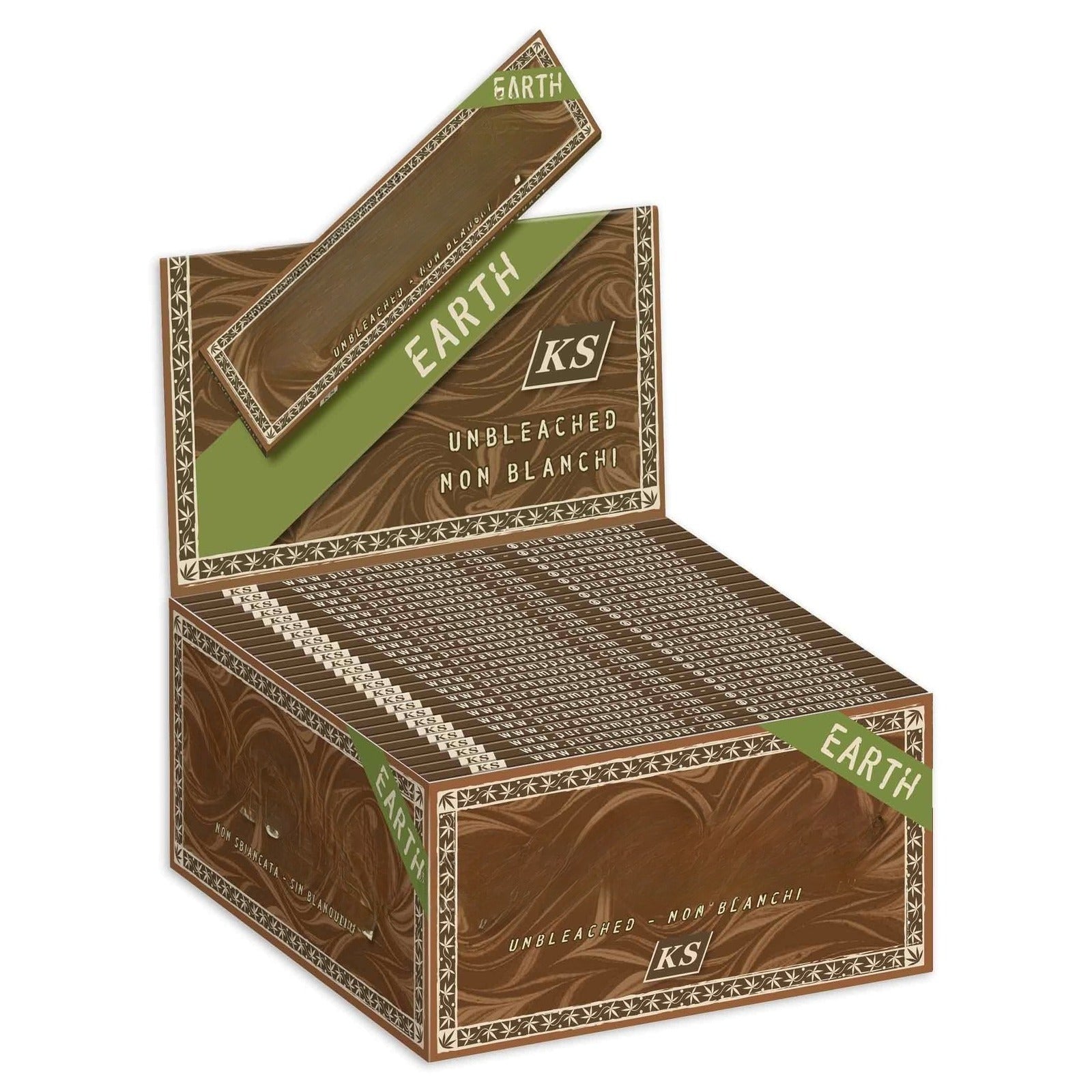 Pure Hemp Rolling Paper Earth King Size Cigarette Papers 110mm (Display of 50)