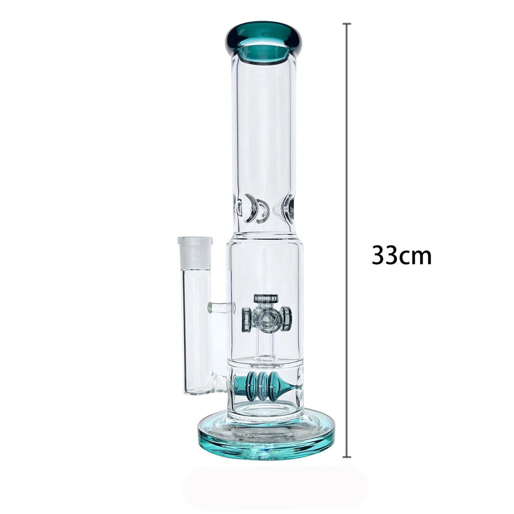 13" Heavy Glass Bong Percolate Bongs Smoking Hookah Water Pipe 14mm bowl