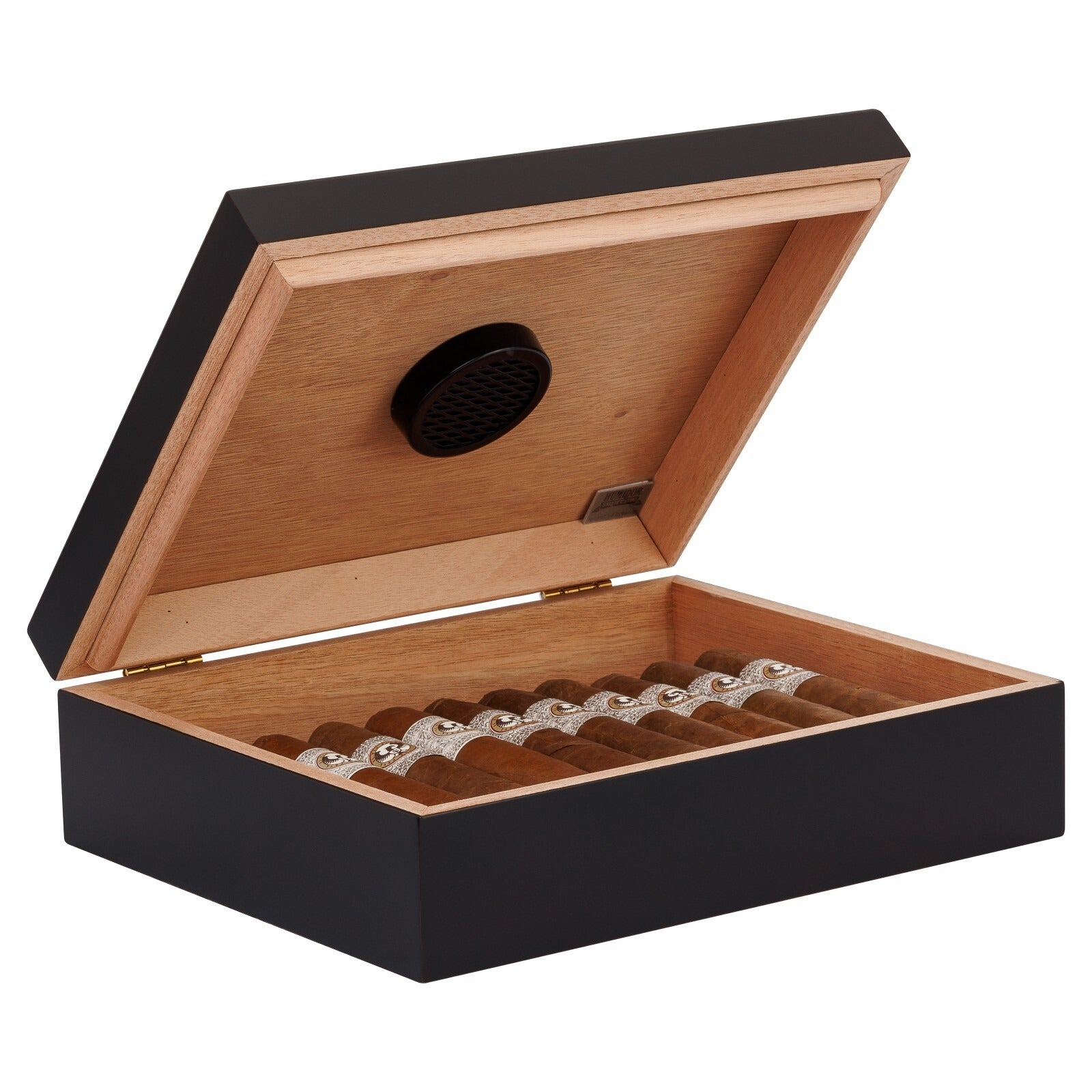 Humidor Supreme Travel Cigar Humidor Box, Mahogany Wood - 20 Cigar Capacity