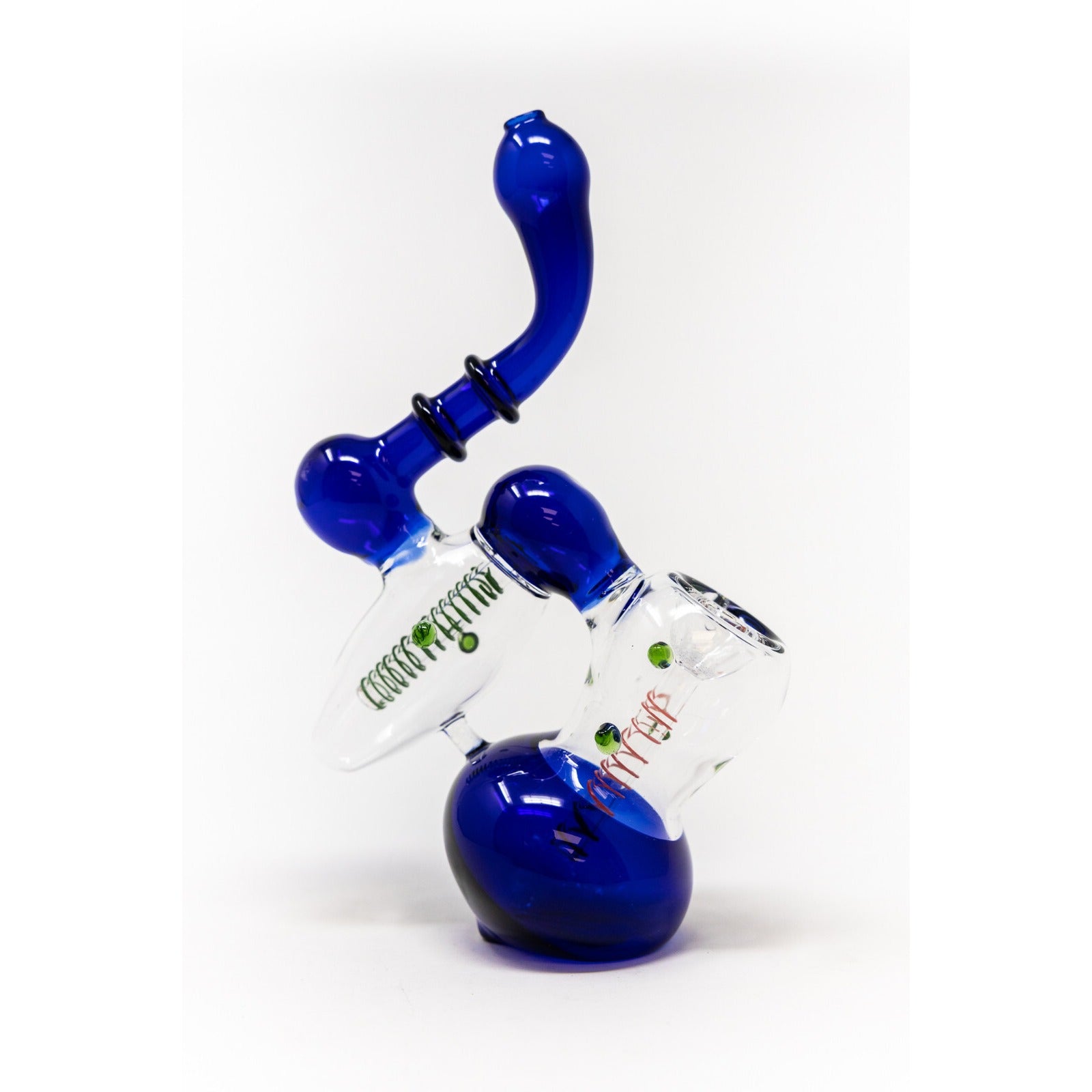 Hookah Water Pipe 7" Blue Double Chamber Tobacco Bubbler Bong - Fast Ship