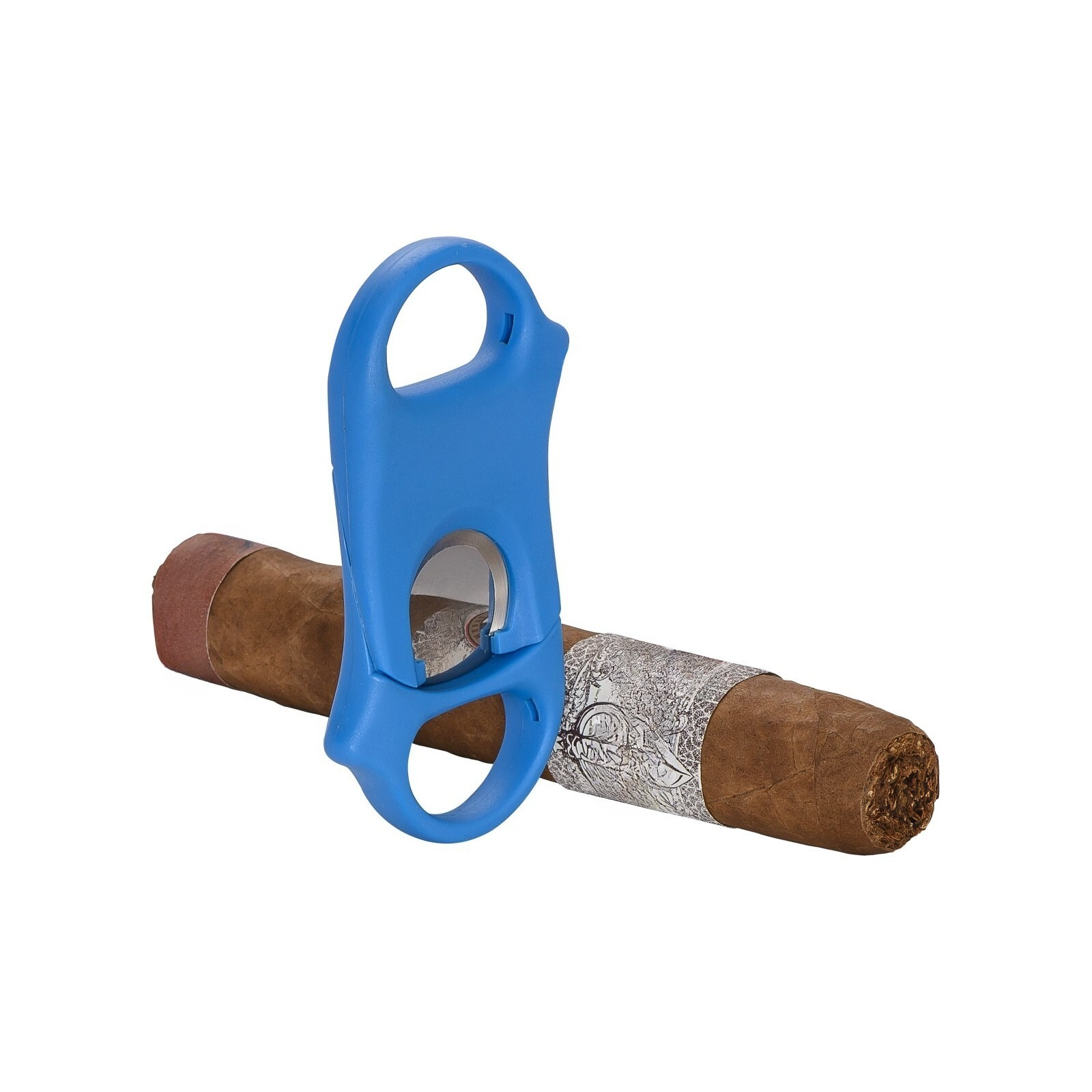 Original Straight Cigar Cutter, Matte Blue