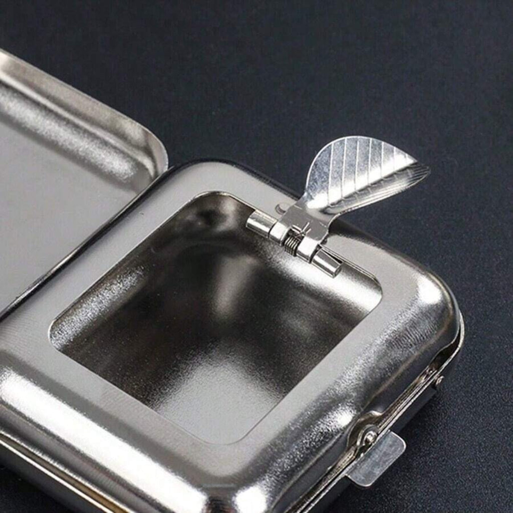 Mini Portable ASHTRAY Metal Car Pocket Ashtray Windproof Cigarette Ashtray W/Lid