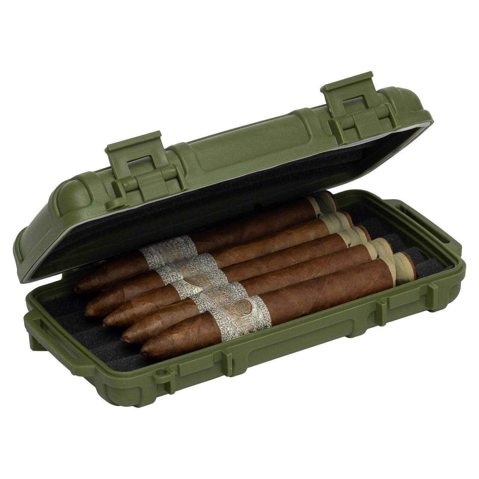 3400 Waterproof Travel Cigar Humidor for 5 Cigars - Green