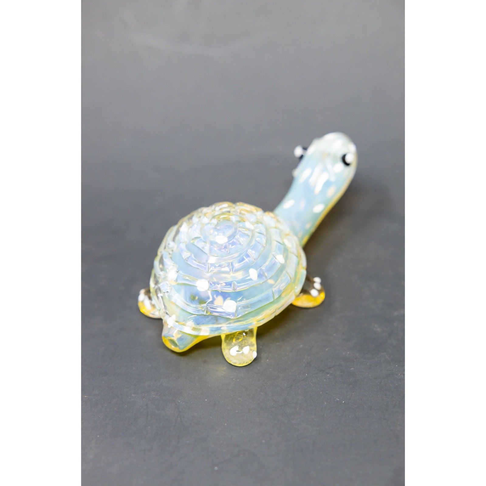 5.5" FUMED Yellow Turtle Collectible Thick Glass TOBACCO Smoking Hand Pipe