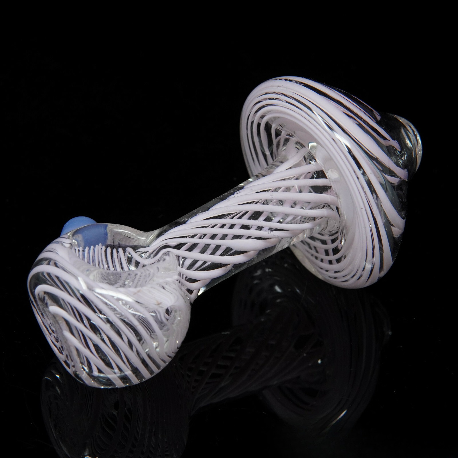 4" Neon Line Mushroom Shape Tobacco Smoking Pipe Thick Collectible Pipes.