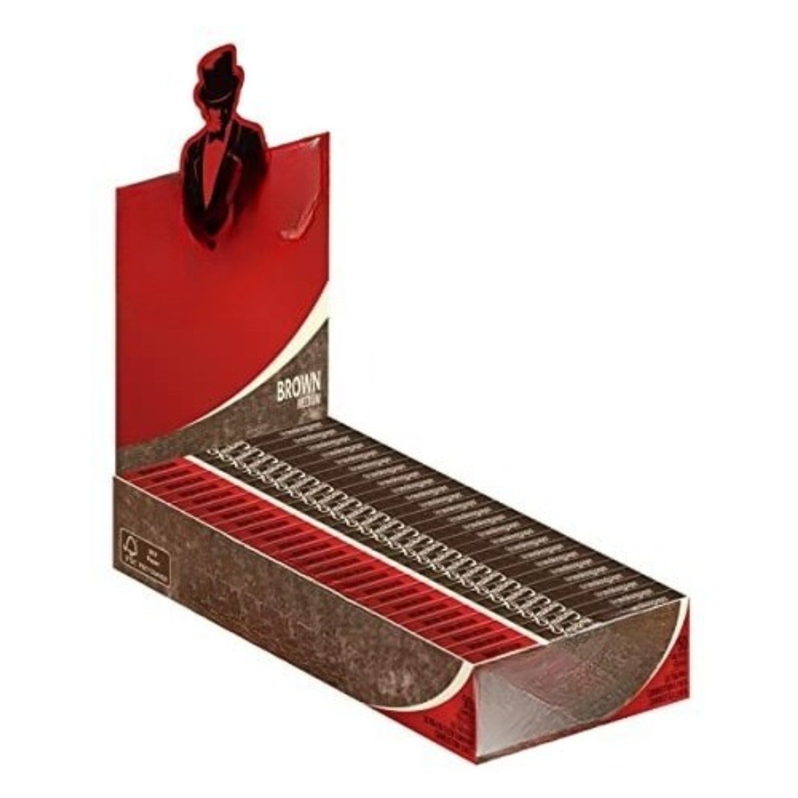 Rolling Paper Brown Medium Size Unbleached 1 1/4 Papers (Full Box of 25)