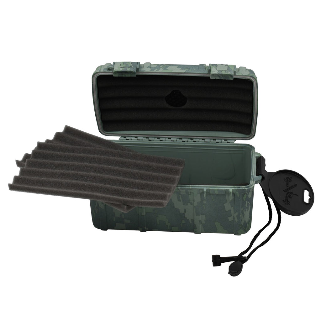 Camo 15 Cigar Waterproof Travel Humidor, Digital Camouflage